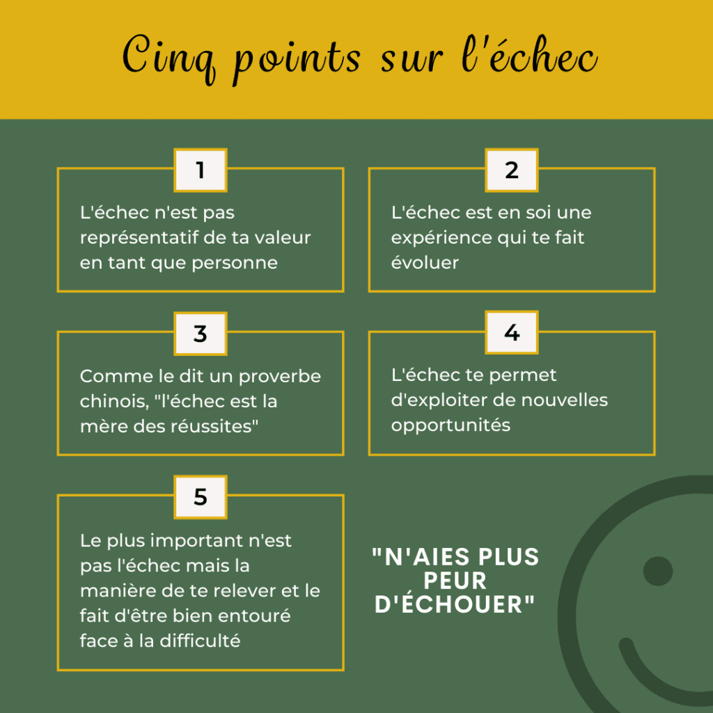 infographie 5 points à connaître sur l'échec